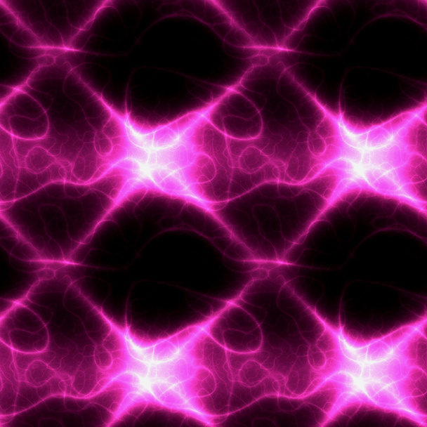 Abstract seamless dark pattern with glowing lines and electric arc - Photo, Image