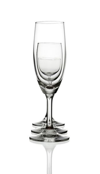 Empty wine glass isolated - 写真・画像