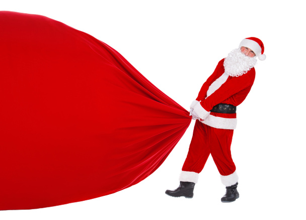 Père Noël avec grand sac
 - Photo, image
