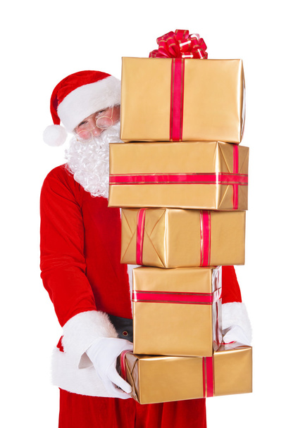 Santa Claus with gift boxes - Valokuva, kuva