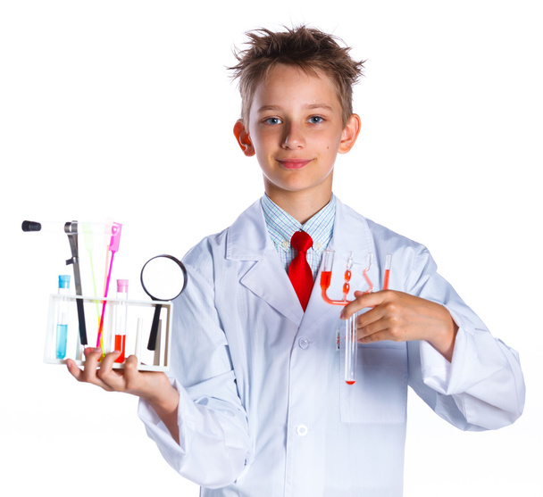Young enthusiastic Chemist - Foto, afbeelding