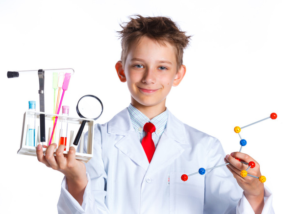 Young enthusiastic Chemist - Fotoğraf, Görsel