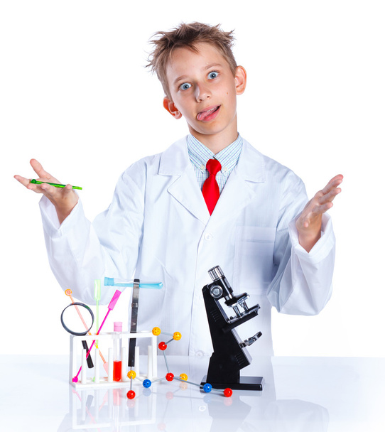 Young enthusiastic Chemist - 写真・画像