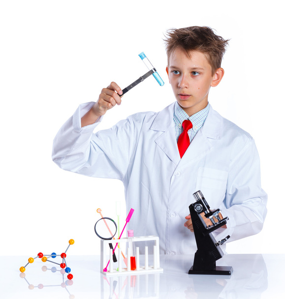 Young enthusiastic Chemist - 写真・画像