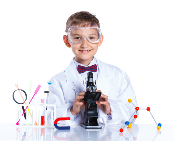 Young enthusiastic Chemist - Foto, imagen