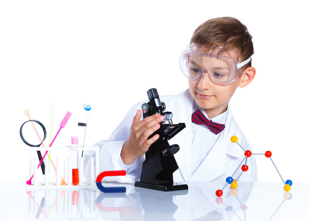Young enthusiastic Chemist - Φωτογραφία, εικόνα