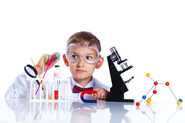 Young enthusiastic Chemist - Fotoğraf, Görsel