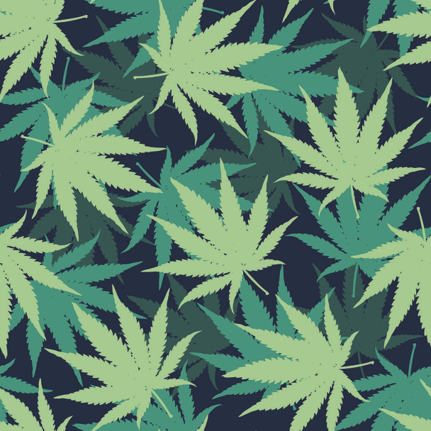Ganja Marihuana Unkraut nahtlose Muster - Foto, Bild