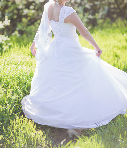 young beautiful bride on the nature - Foto, Imagen