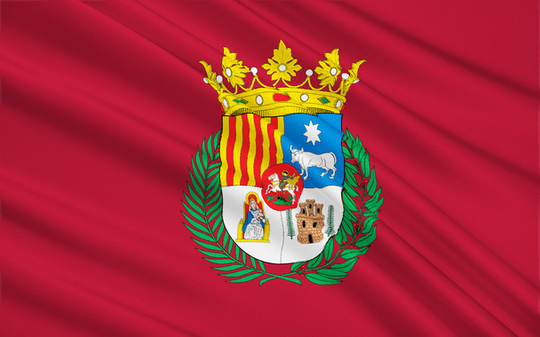 Flag of Teruel - a city in Spain - Fotoğraf, Görsel