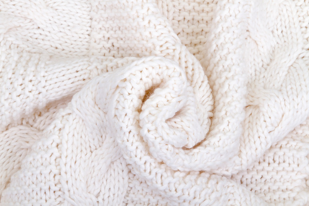 bílý pletený šátek - Fotografie, Obrázek