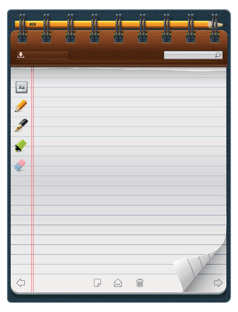 Vector notepad template (vertical) - Vector, Image