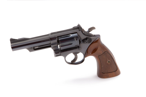 revolver izolovaný na bílém - Fotografie, Obrázek