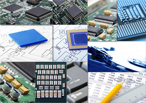 Collage van moderne informatietechnologieën - Foto, afbeelding