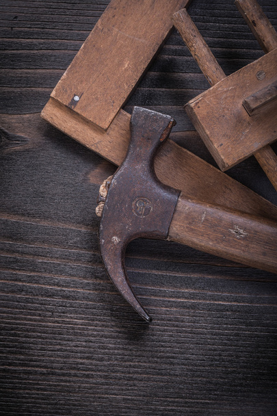 Hammer, ruler, marking gage - Фото, изображение