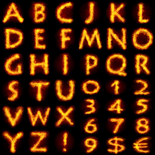 Juego de alfabetos ardientes
 - Foto, Imagen