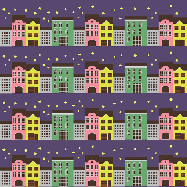 City nightlife simple pattern - Vecteur, image
