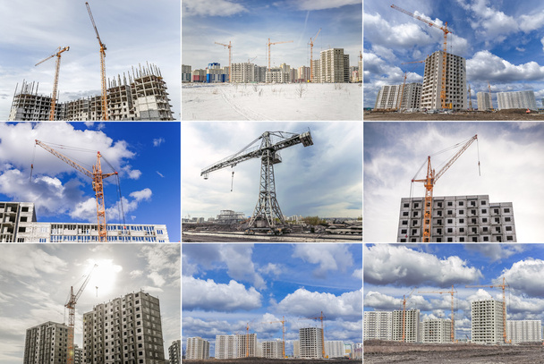 Grattacieli costruzione e costruzione industriale gru
 - Foto, immagini