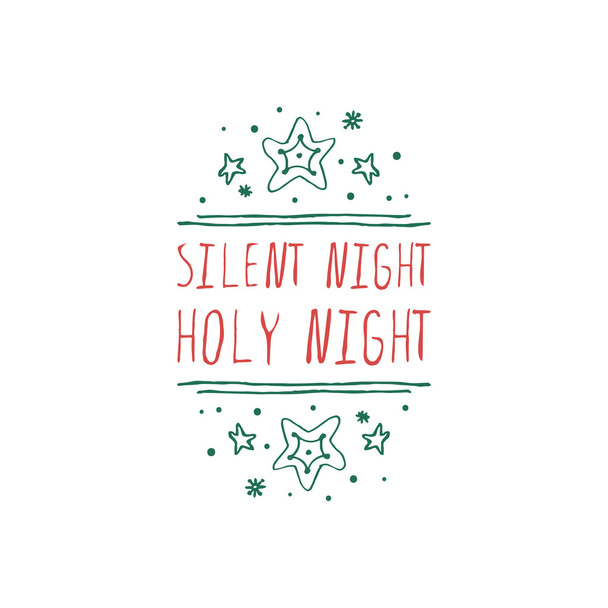Kerstmis label met tekst op witte achtergrond - Vector, afbeelding