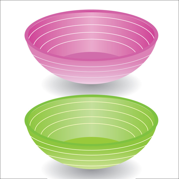 plastic bowls. Vector illustration EPS10 - Vector, Image