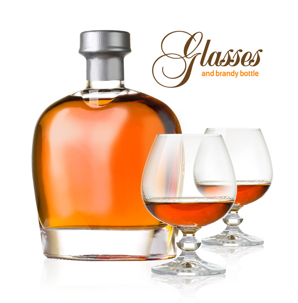 glazen brandy - Foto, afbeelding
