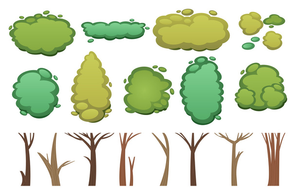 Povaha vektoru řez prvky kolekce strom - Vektor, obrázek
