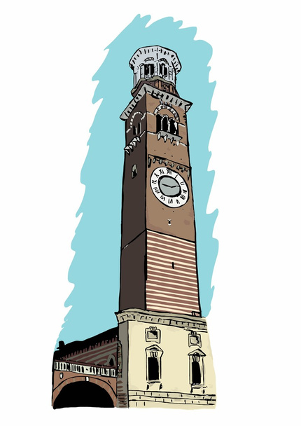 Image of Lamberti Tower,Verona - Photo, Image