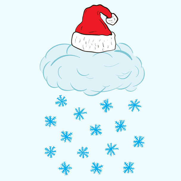A karácsonyi Cap felhő - Vektor, kép