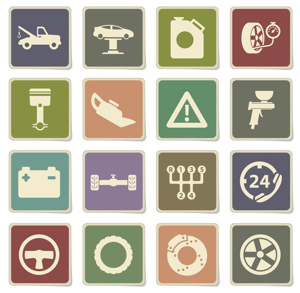 Car service simply icons - Vector, Image