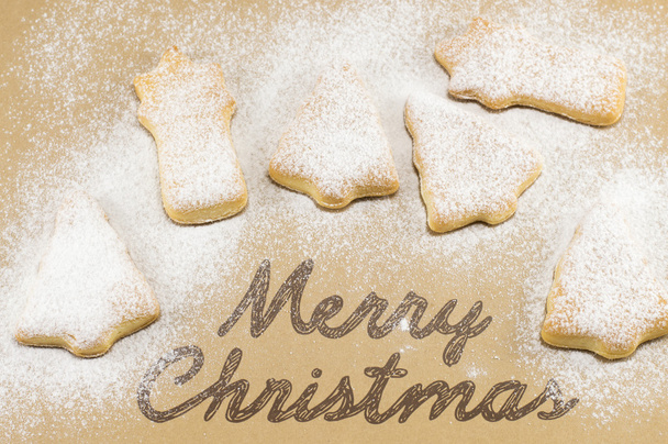 Huis gebakken en vormige Christmas cookies dessert - Foto, afbeelding