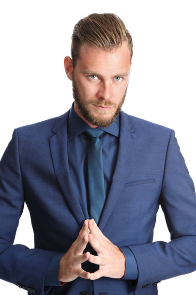 Praying businessman in suit - Foto, immagini