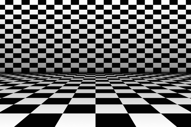 Room in the style of a chessboard. - Photo, Image