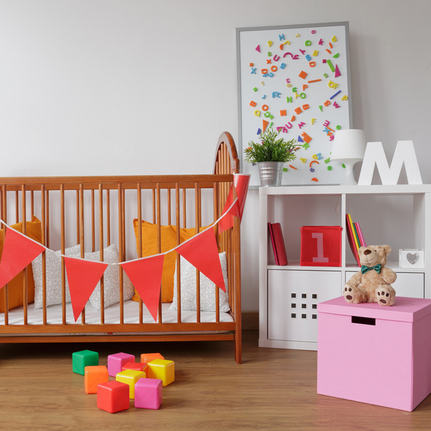 Stylish room for babygirl - Foto, afbeelding