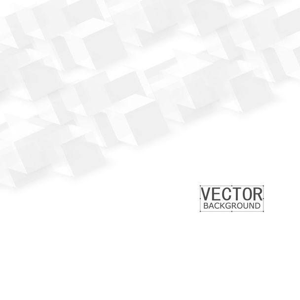 Geometric shape with gray cubes. - Vector, Image