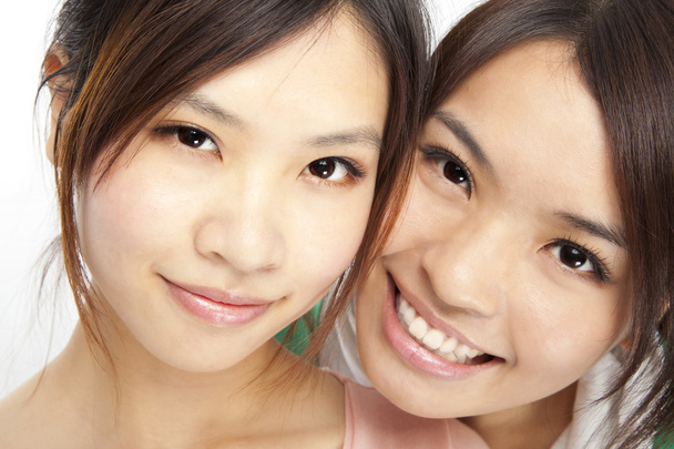 Portret Aziatische meisjes gezicht close-up - Foto, afbeelding