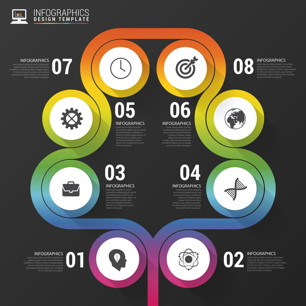 Abstract colorful tree. Timeline infographic template. Vector il - Vecteur, image