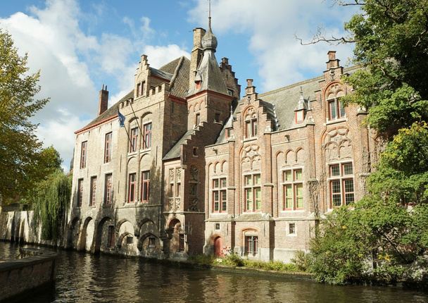 Gotische gebouwen in Brugge - Foto, afbeelding