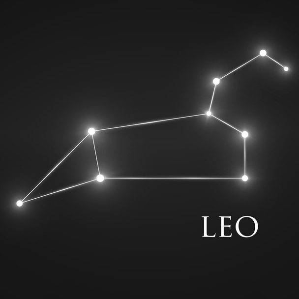 Constellation Leo Zodiac Sign - Wektor, obraz