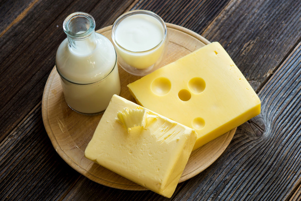 Fresh homemade dairy products - Valokuva, kuva