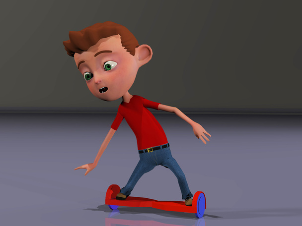 boy on a hover board - Photo, Image