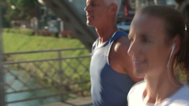 healthy couple jogging - Materiaali, video