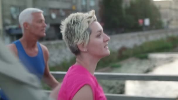 healthy couple jogging - Footage, Video