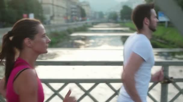 healthy couple jogging - Footage, Video