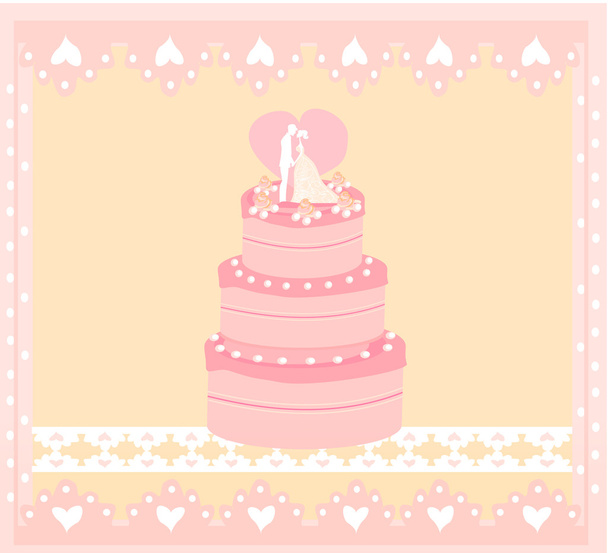 Wedding cake card design - Fotó, kép