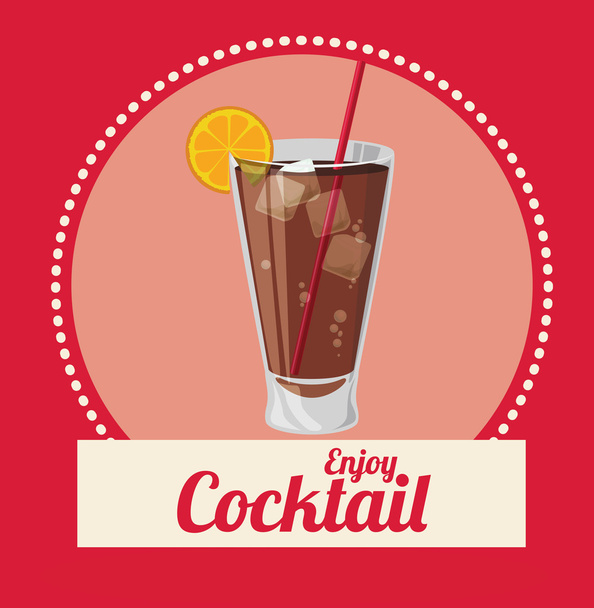 Cocktail icons design - Vector, Image