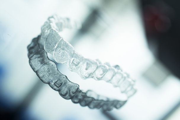 Invisible dental teeth brackets aligners braces retainers - Photo, Image