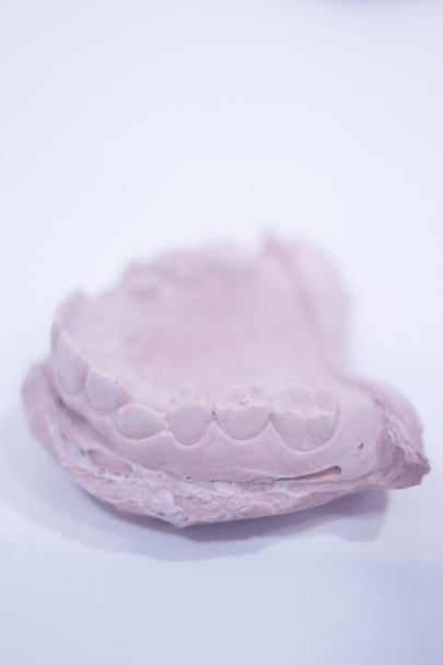Dental mold dentists clay teeth ceramic plate cast - Photo, Image