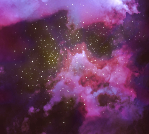 Stars in the night sky,nebula and galaxy - Фото, изображение