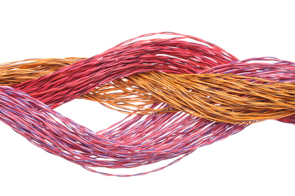 Transmisión de datos en coloridos cables informáticos
 - Foto, imagen