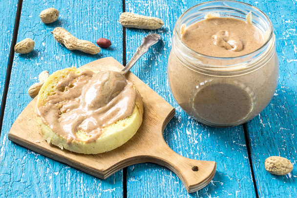 Freshly made creamy peanut butter  - Photo, Image